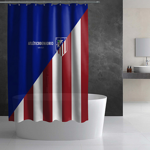 Шторка для ванной FC Atletico Madrid / 3D-принт – фото 2