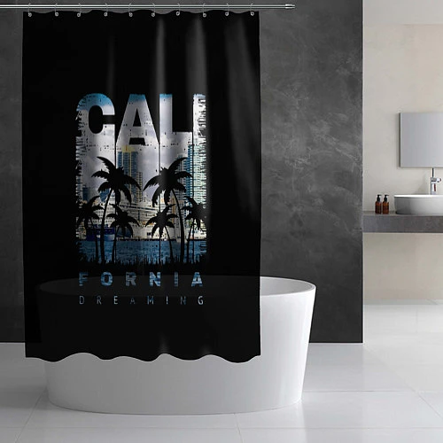 Шторка для ванной Калифорния / 3D-принт – фото 2