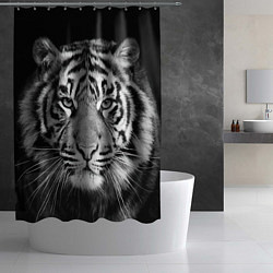 Шторка для душа Мордочка тигра, цвет: 3D-принт — фото 2