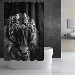 Шторка для душа Гнев тигра, цвет: 3D-принт — фото 2