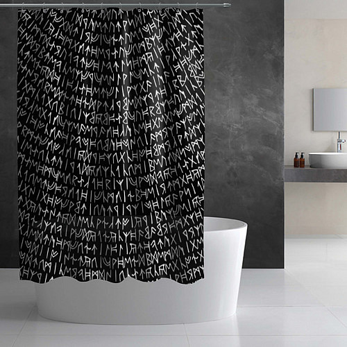 Шторка для ванной Руны / 3D-принт – фото 2