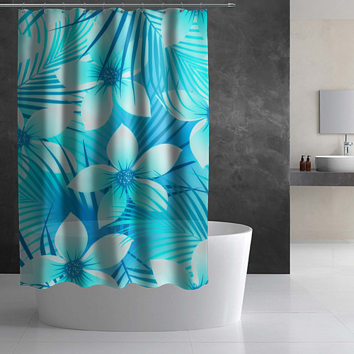 Шторка для ванной Tropical Flower / 3D-принт – фото 2