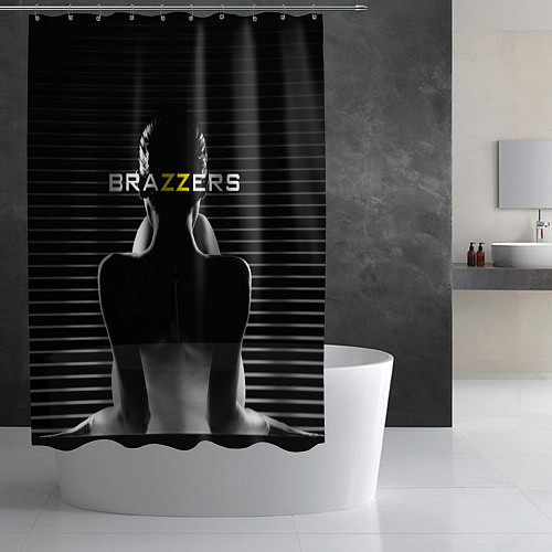 Шторка для ванной Brazzers - контрсвет / 3D-принт – фото 2