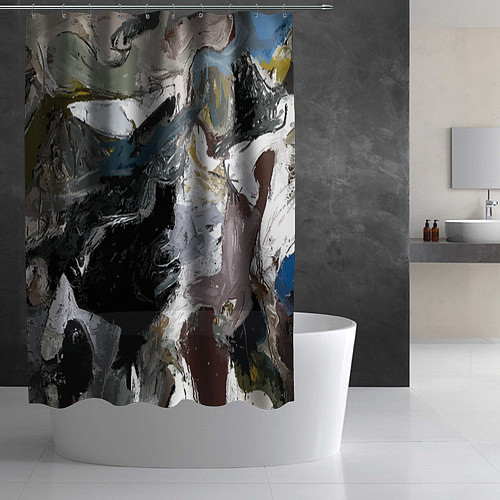 Шторка для ванной Абстрактное искусство / 3D-принт – фото 2
