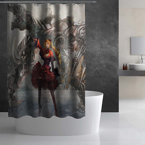 Шторка для ванной Shigatsu wa Kimi / 3D-принт – фото 2