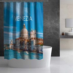 Шторка для душа Венеция - архитектура, цвет: 3D-принт — фото 2