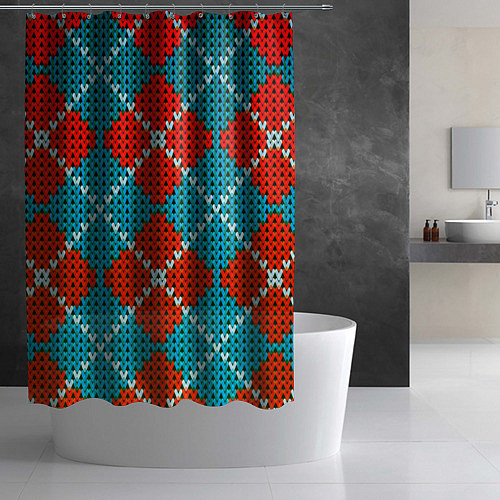 Шторка для ванной Knitting pattern / 3D-принт – фото 2