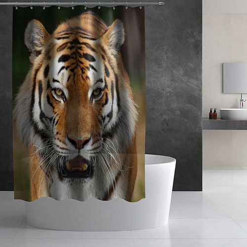 Шторка для ванной Рык тигра / 3D-принт – фото 2