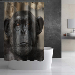 Шторка для душа Глаза гориллы, цвет: 3D-принт — фото 2