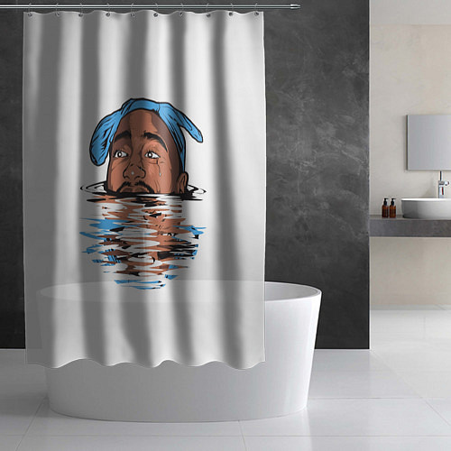 Шторка для ванной Shakur Drowns / 3D-принт – фото 2