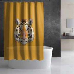 Шторка для душа Геометрический тигр, цвет: 3D-принт — фото 2