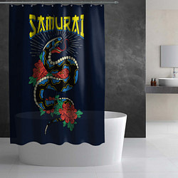 Шторка для душа Samurai Snake, цвет: 3D-принт — фото 2
