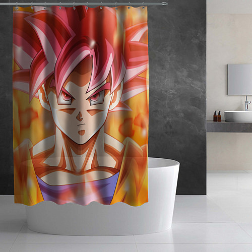 Шторка для ванной DBZ: Super Goku / 3D-принт – фото 2