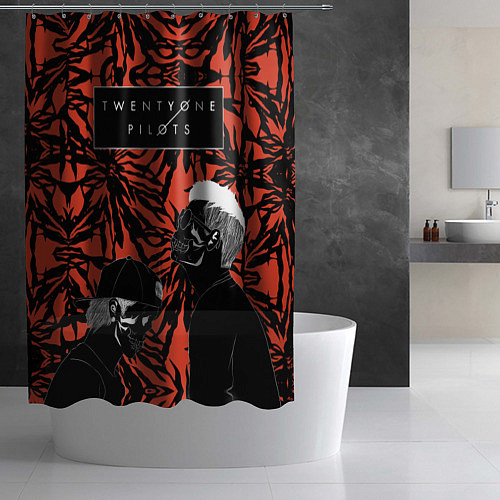 Шторка для ванной Twenty One Pilots / 3D-принт – фото 2
