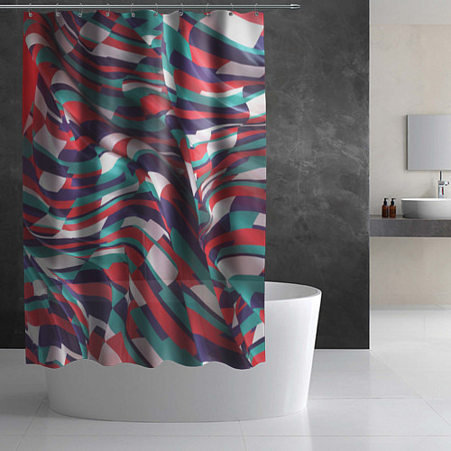 Шторка для ванной Трехмерная абстракция / 3D-принт – фото 2