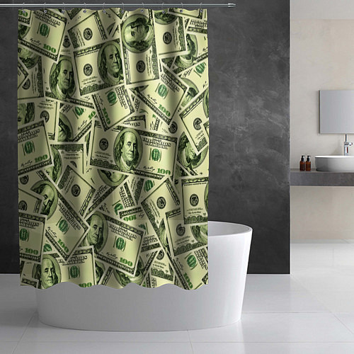 Шторка для ванной Benjamin Franklin / 3D-принт – фото 2