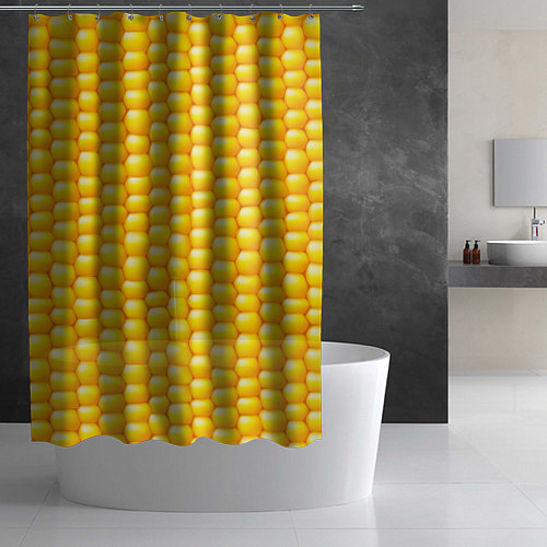 Шторка для ванной Сладкая вареная кукуруза / 3D-принт – фото 2