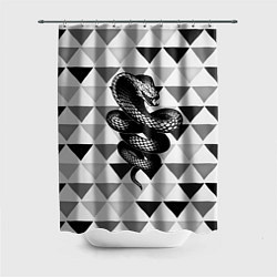 Шторка для душа Snake Geometric, цвет: 3D-принт