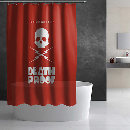 Шторка для ванной Deatch Proof Skull / 3D-принт – фото 2