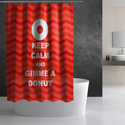 Шторка для душа Keep Calm & Gimme a donut, цвет: 3D-принт — фото 2