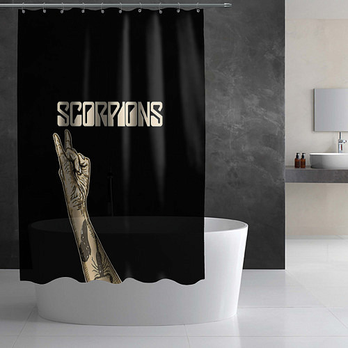 Шторка для ванной Scorpions Rock / 3D-принт – фото 2
