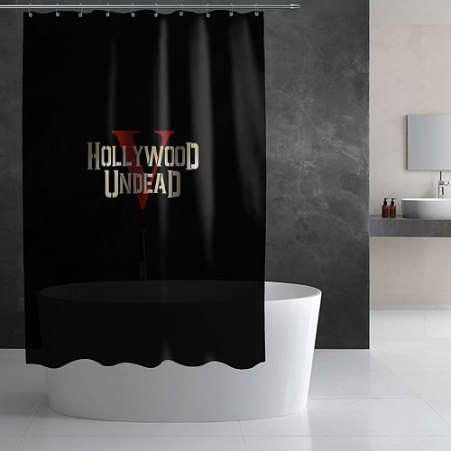 Шторка для ванной Hollywood Undead V / 3D-принт – фото 2