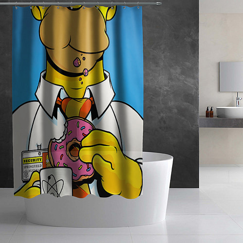 Шторка для ванной Homer with donut / 3D-принт – фото 2