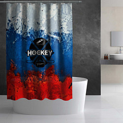 Шторка для душа Хоккей триколор, цвет: 3D-принт — фото 2