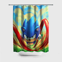 Шторка для душа Sonic, цвет: 3D-принт