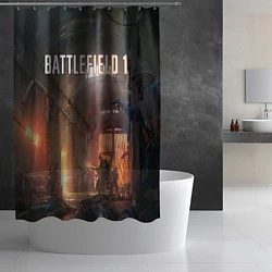 Шторка для душа Battlefield War, цвет: 3D-принт — фото 2