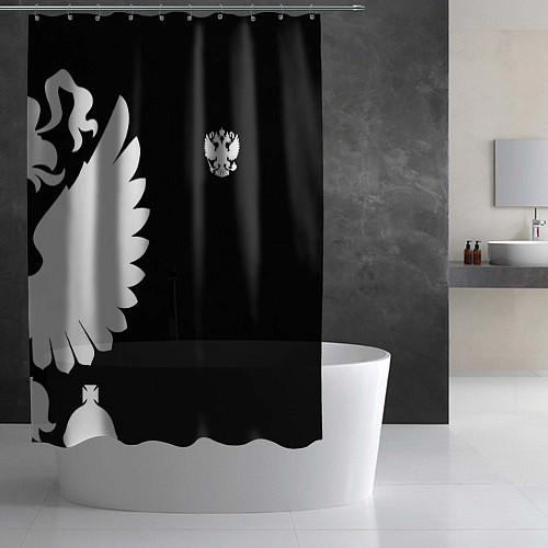 Шторка для ванной Russia - Black collection / 3D-принт – фото 2