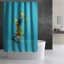 Шторка для душа Семейка Симпсонов 2, цвет: 3D-принт — фото 2