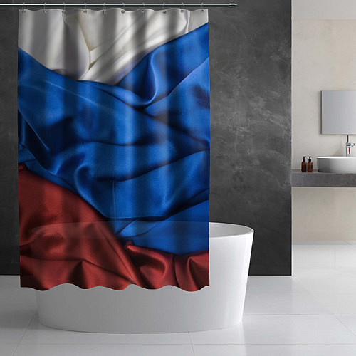 Шторка для ванной Российский Триколор / 3D-принт – фото 2