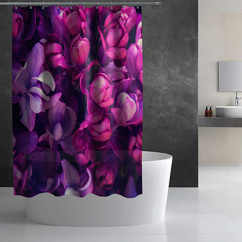 Шторка для ванной Тюльпановый сад / 3D-принт – фото 2