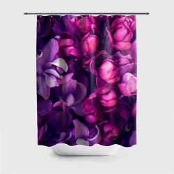 Шторка для душа Тюльпановый сад, цвет: 3D-принт