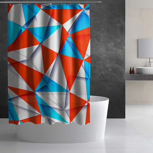 Шторка для ванной Треугольники / 3D-принт – фото 2