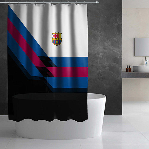 Шторка для ванной Barcelona FC: Black style / 3D-принт – фото 2