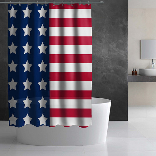Шторка для ванной USA Flag / 3D-принт – фото 2