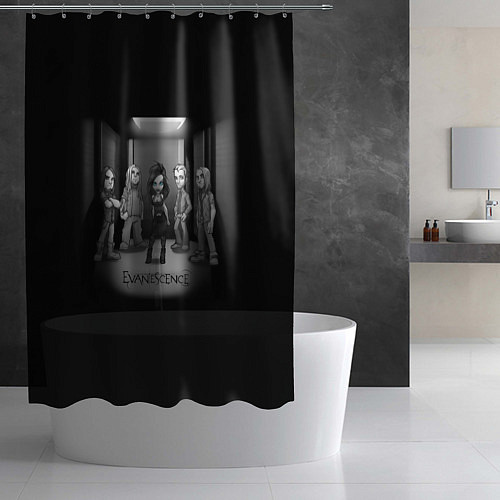 Шторка для ванной Evanescence Band / 3D-принт – фото 2