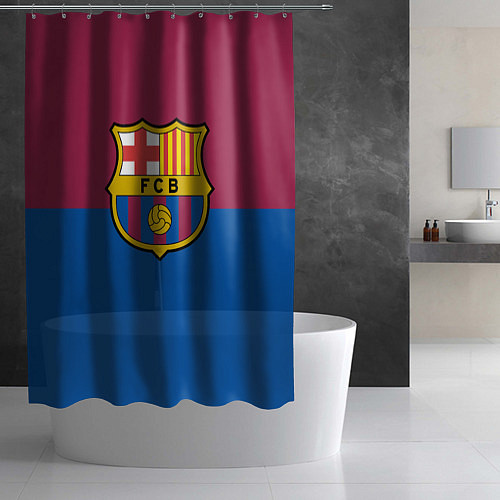 Шторка для ванной Barcelona FC: Duo Color / 3D-принт – фото 2