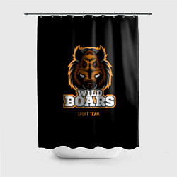 Шторка для душа Wild Boars: Sport Team, цвет: 3D-принт
