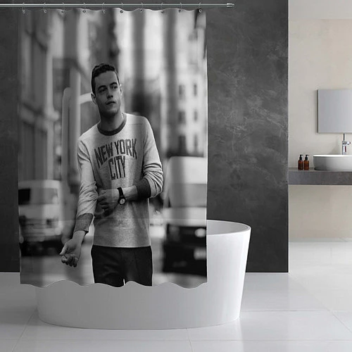 Шторка для ванной Rami Malek / 3D-принт – фото 2