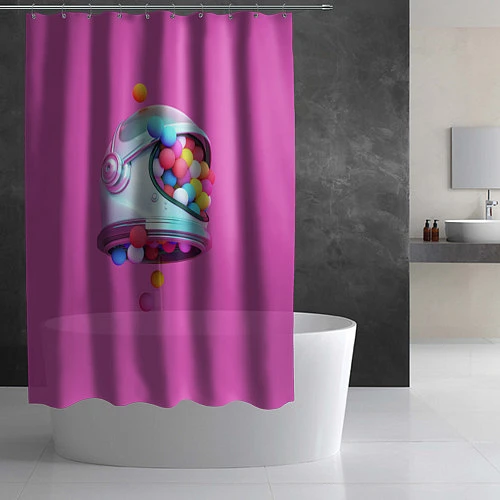 Шторка для ванной Colorful Balls / 3D-принт – фото 2