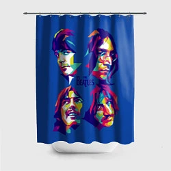 Шторка для душа The Beatles: Faces, цвет: 3D-принт