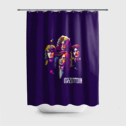 Шторка для душа Led Zeppelin: Violet Art, цвет: 3D-принт