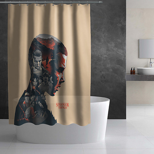 Шторка для ванной Stranger Things / 3D-принт – фото 2