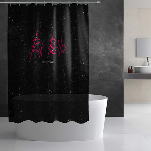 Шторка для ванной Pink Phloyd: Lonely star / 3D-принт – фото 2