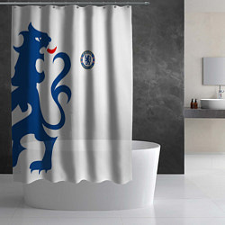 Шторка для душа FC Chelsea: White Lion, цвет: 3D-принт — фото 2