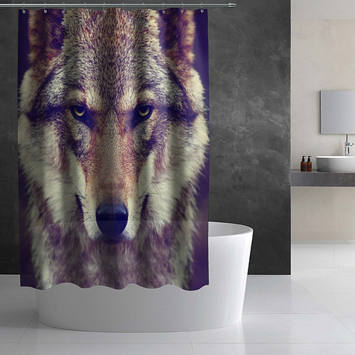 Шторка для ванной Angry Wolf / 3D-принт – фото 2