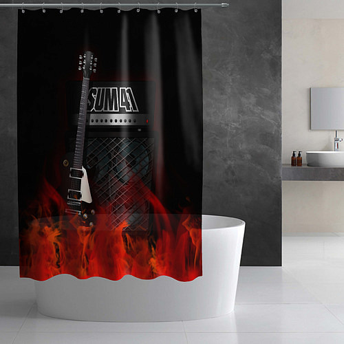 Шторка для ванной Sum 41: Punk Rock / 3D-принт – фото 2